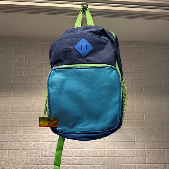 Other - 17 Inch Kids Backpack School Travel Blue Green